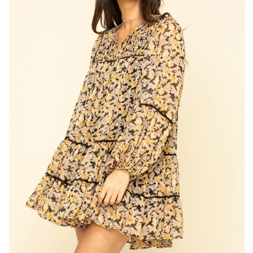 EUC Free People Free Swinging Printed Mini Dress
